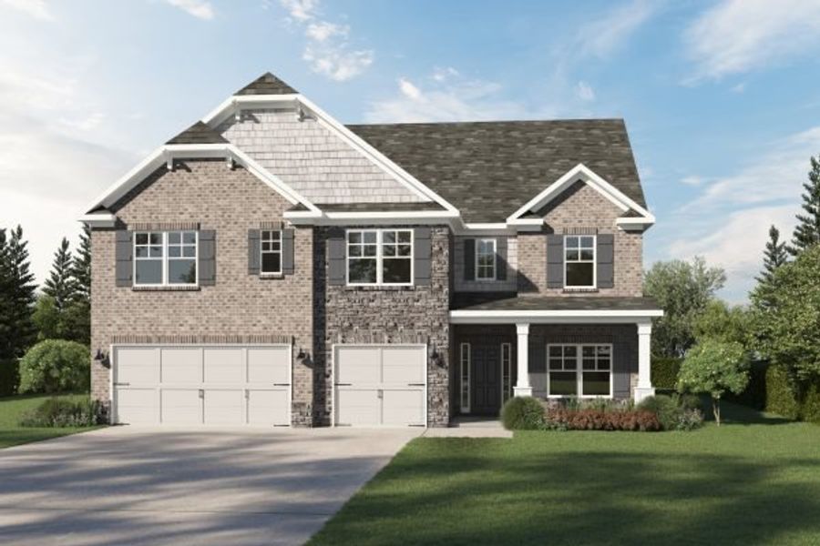 Representative exterior photo of a completed home built from the Richard II by Kerley Family Homes in Walters Creek, Douglasville, GA (Image 6).