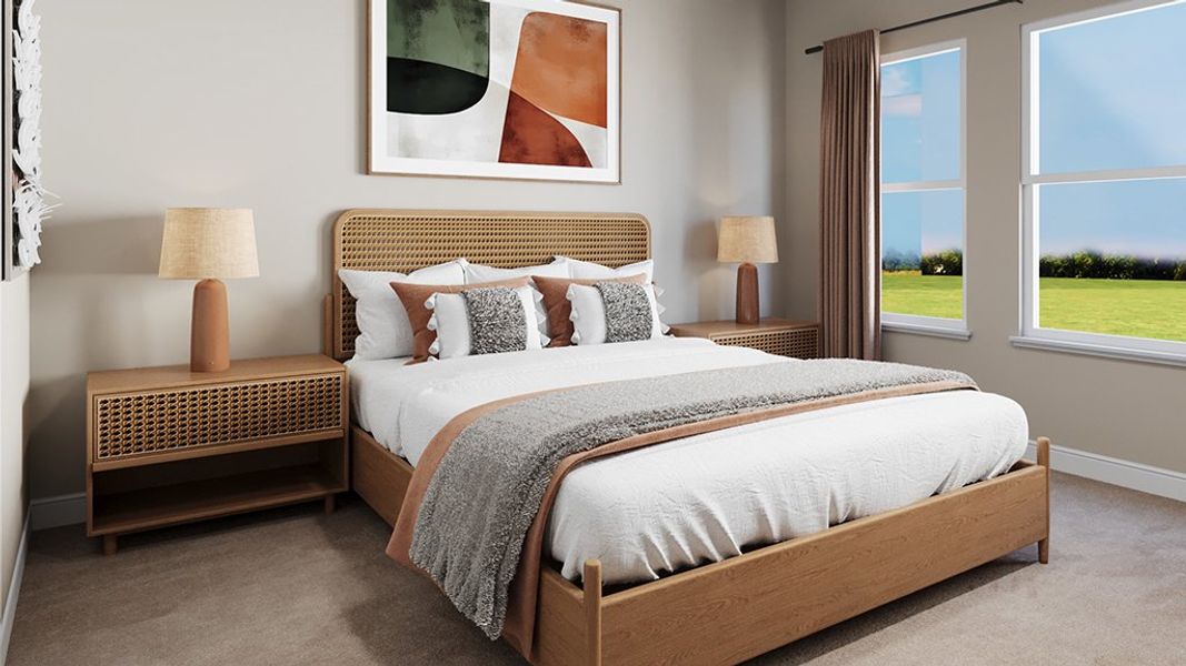 Furnished interior view inside a new home in Esplanade at Kingston, Estero (Image 6).