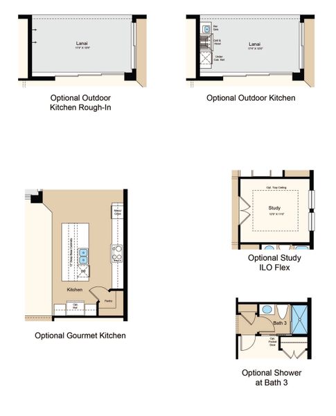 2D floor plan layout of this home in Esplanade at Coasterra, Palmetto, FL (Image 3).