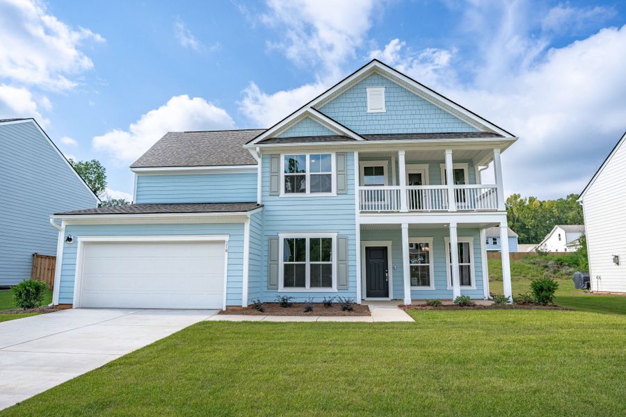 Front exterior of a new home in Carriage Estates, Lexington, SC, highlighting curb appeal (Image 22).