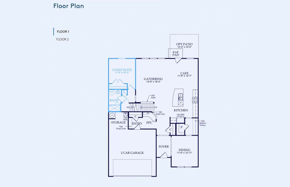2D floor plan layout of this home in Cannon Run, Concord, NC (Image 4). 2D floor plan layout of this home in Cannon Run, Concord, NC (Image 4).