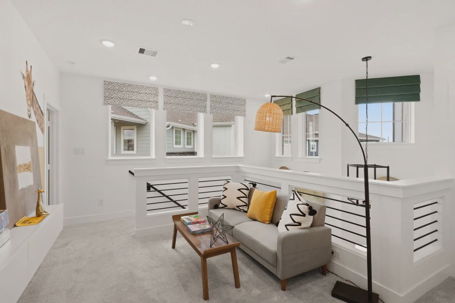 Representative furnished interior of a home built from the Rosewood by Chesmar Homes in Bridgeland, Elgin (Image 8).