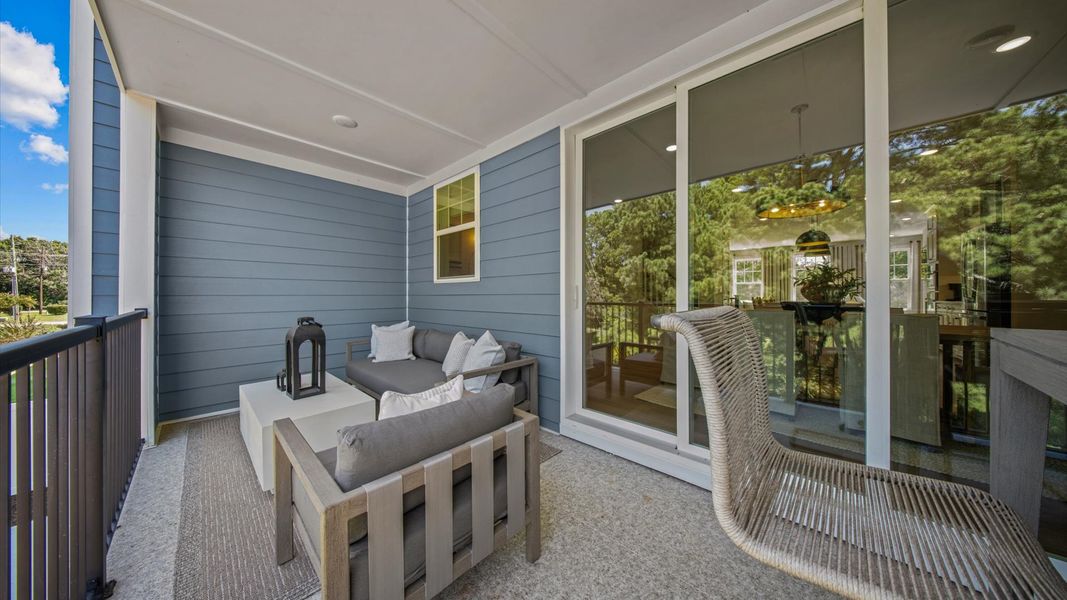 Representative furnished interior of a home built from the Harlow by DRB Homes in Bayberry, Raleigh (Image 56).