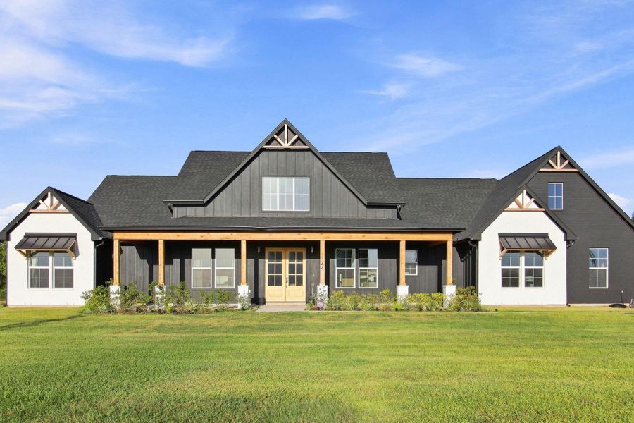 Front exterior of a new home in , Dayton, TX, highlighting curb appeal (Image 20). Front exterior of a new home in , Dayton, TX, highlighting curb appeal (Image 20).