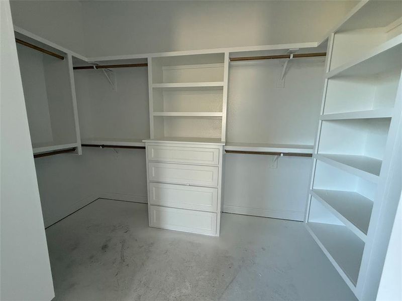 View of walk in closet