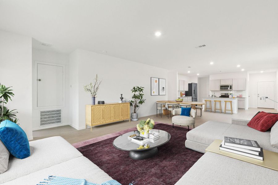 Furnished interior view inside a new home in Mavera, Conroe (Image 12).