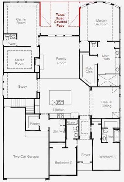 2D floor plan layout of this home in Chambers Creek, Willis, TX (Image 2). 2D floor plan layout of this home in Chambers Creek, Willis, TX (Image 2).