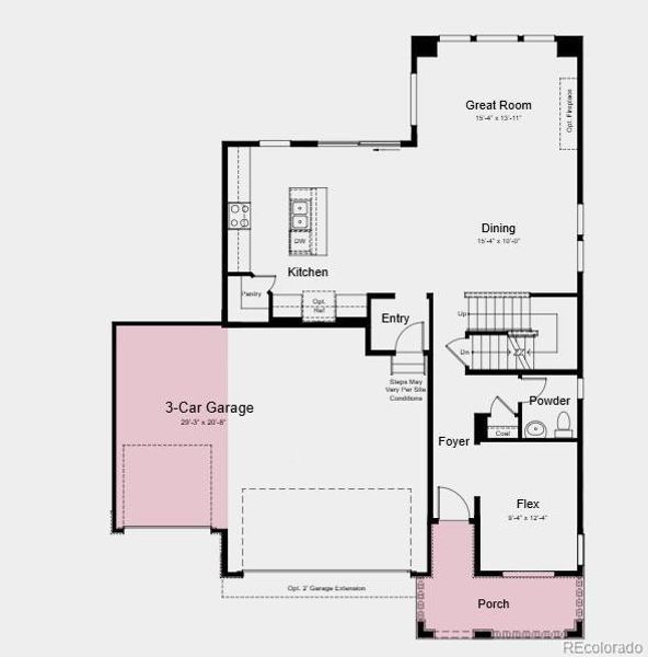 Additional highlights include: 3-car garage, upgraded stair railing and washer dryer package.