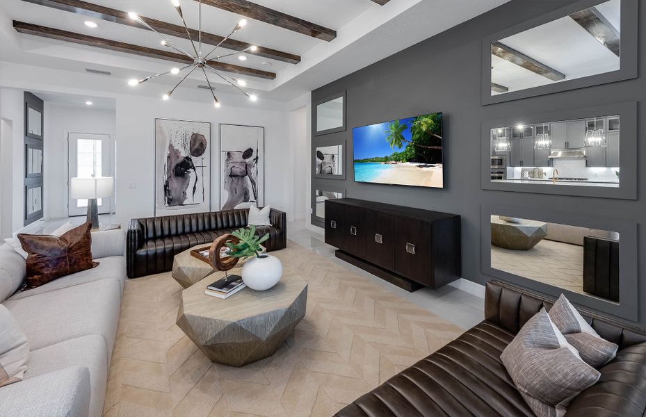 Gathering Room with Dropped Tray Ceiling