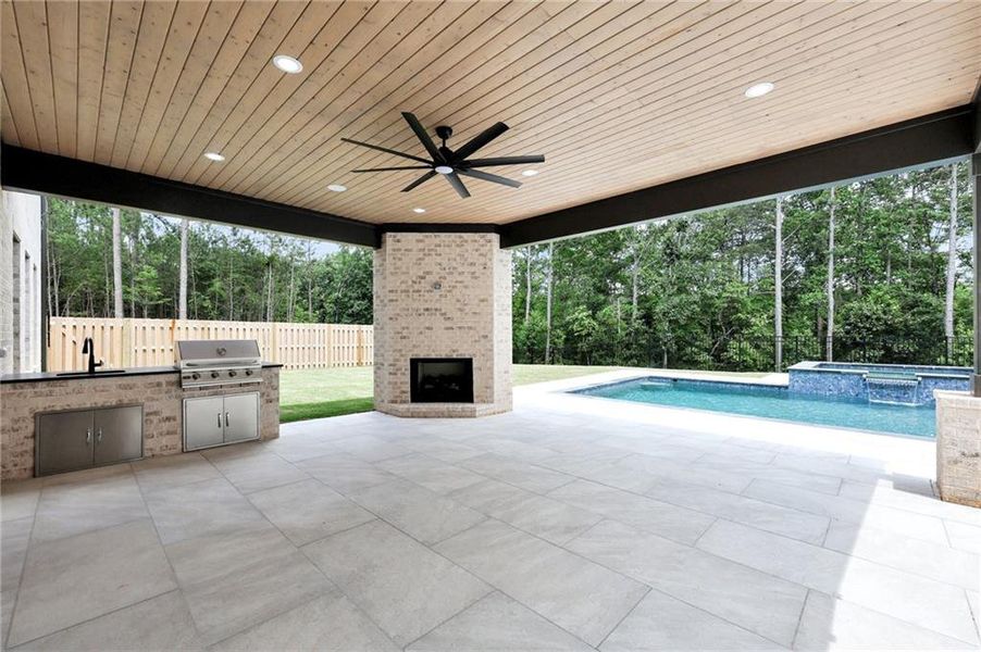 Exterior details and patio area of a home in , Flowery Branch (Image 36).