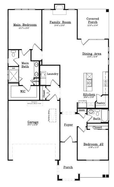 2D floor plan layout for the Waverly by Niblock Homes in Cumberland, Concord, NC (Image 3). 2D floor plan layout for the Waverly by Niblock Homes in Cumberland, Concord, NC (Image 3).