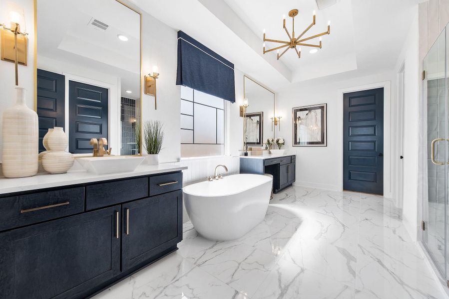 Furnished interior view inside a new home in Bridgeland, Cypress (Image 26). Furnished interior view inside a new home in Bridgeland, Cypress (Image 26).