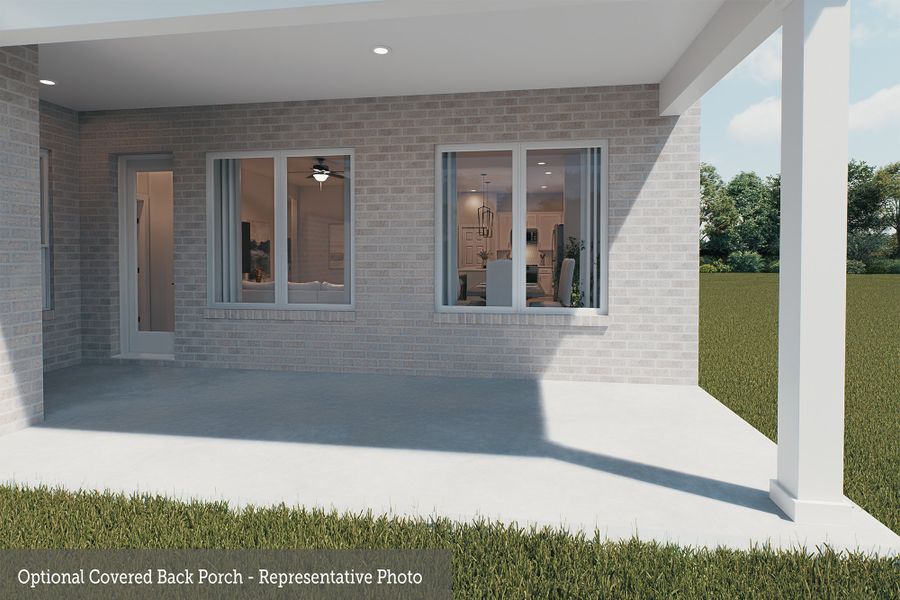 Representative exterior details of a home built from the The Antoinette by David Weekley Homes in Goodland – Classic Series, Grand Prairie (Image 3).