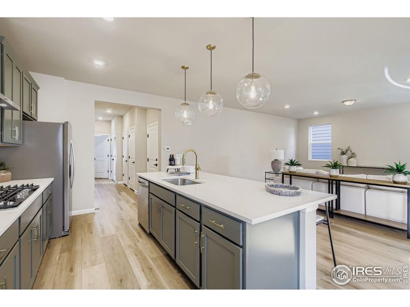 Kitchen island perfect for entertaining