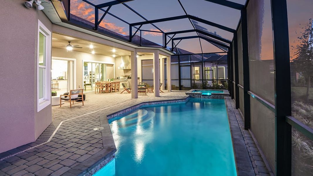 Representative exterior details of a home built from the Pallazio by Taylor Morrison in Esplanade at McKinnon Groves, Winter Garden (Image 26).