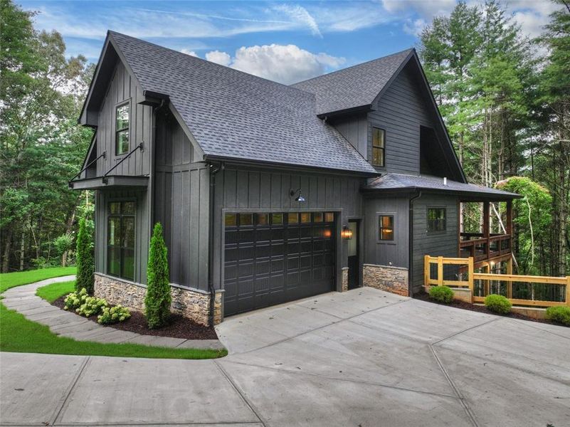 Front exterior of a new home in , Ellijay, GA, highlighting curb appeal (Image 26).