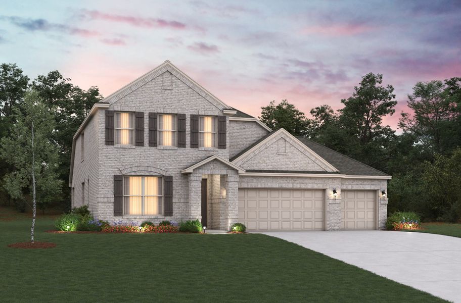 Front exterior of a new home in Goodland, Midlothian, TX, highlighting curb appeal (Image 1). Front exterior of a new home in Goodland, Midlothian, TX, highlighting curb appeal (Image 1).
