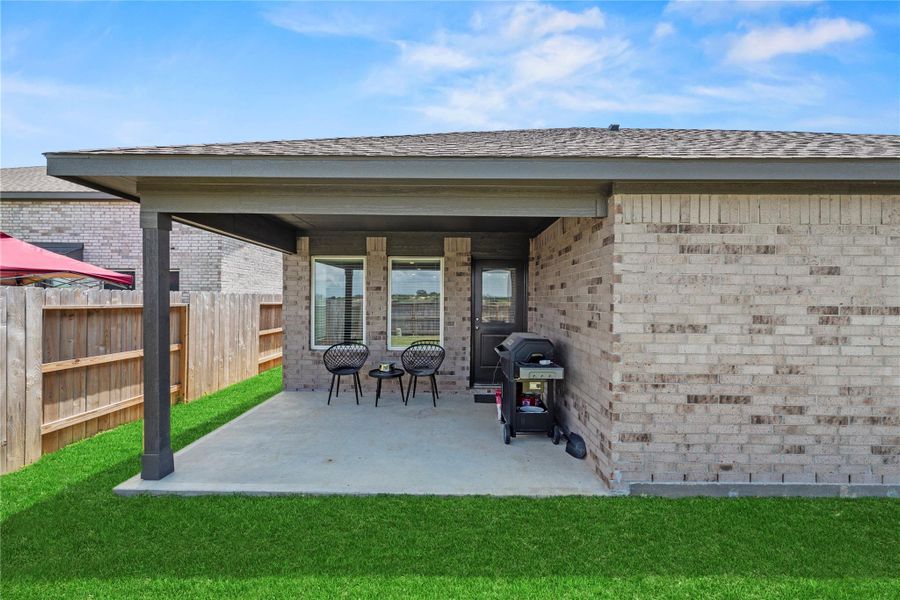Covered patio.