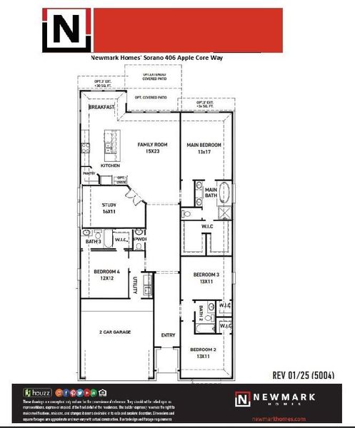 2D floor plan layout of this home in , Richmond, TX (Image 2).