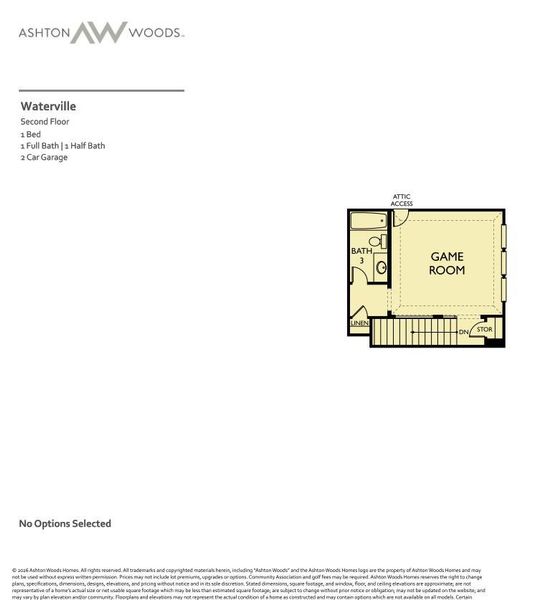 2D floor plan layout of this home in Berry Creek Highlands, Georgetown, TX (Image 3).