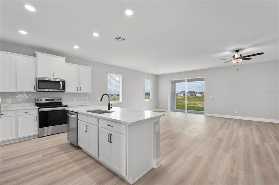Furnished interior view inside a new home in Gum Lake Preserve, Lake Alfred (Image 10).