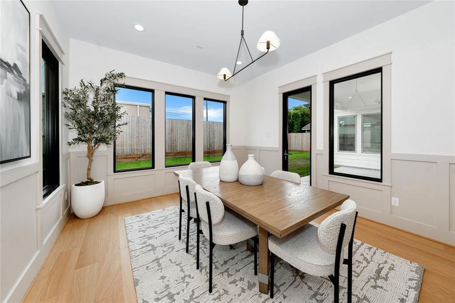 Dining room with access to the back patio