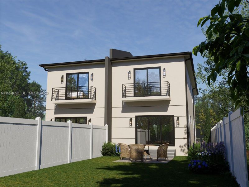Exterior details and patio area of a home in , Miami (Image 3).