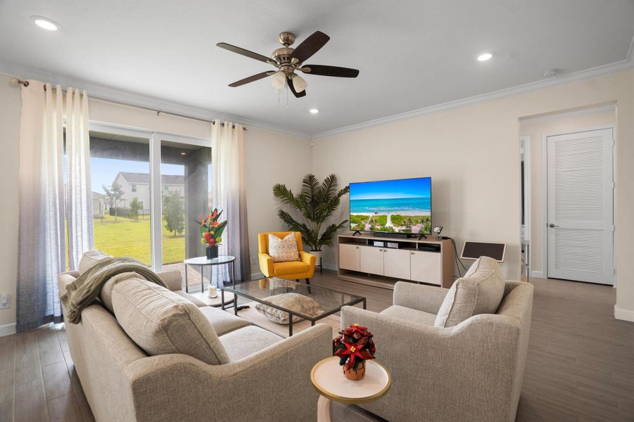 Furnished interior view inside a new home in , Loxahatchee (Image 24).