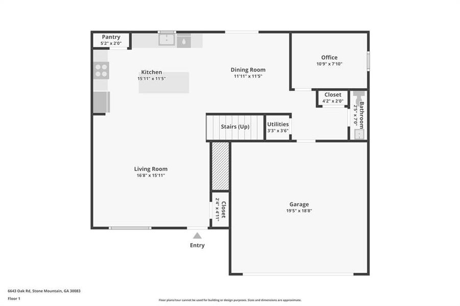 2D floor plan layout of this home in , Stone Mountain, GA (Image 5).