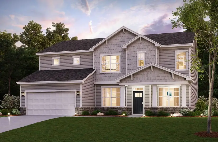 A house with a large front yard. A house with a large front yard.