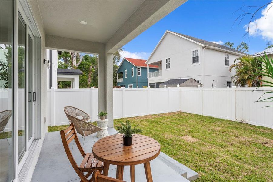Exterior details and patio area of a home in , Tampa (Image 25).