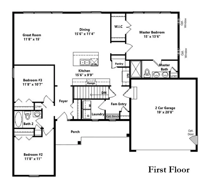 2D floor plan layout for the The Boulder by Norfolk Homes in Valleys, Jackson, MI (Image 3). 2D floor plan layout for the The Boulder by Norfolk Homes in Valleys, Jackson, MI (Image 3).
