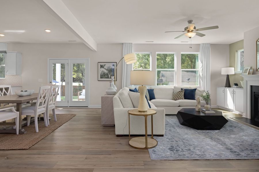 Representative furnished interior of a home built from the The Hickory II A by Davidson Homes LLC in Springvale South, Fuquay Varina (Image 10). Representative furnished interior of a home built from the The Hickory II A by Davidson Homes LLC in Springvale South, Fuquay Varina (Image 10).
