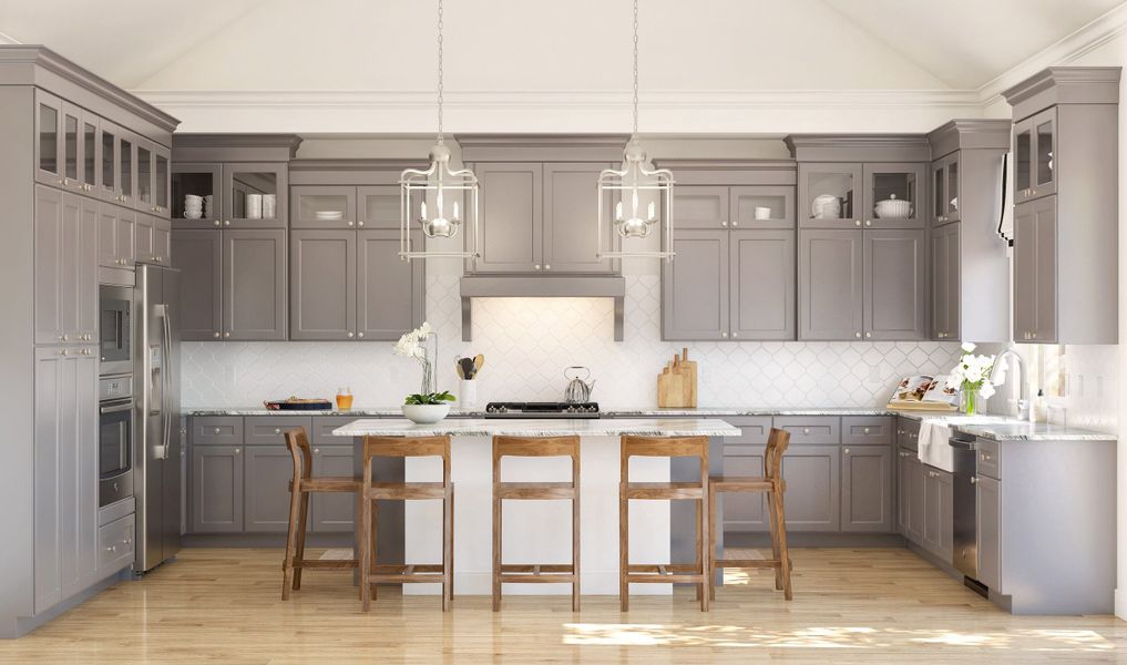 Kitchen with stainless appliances