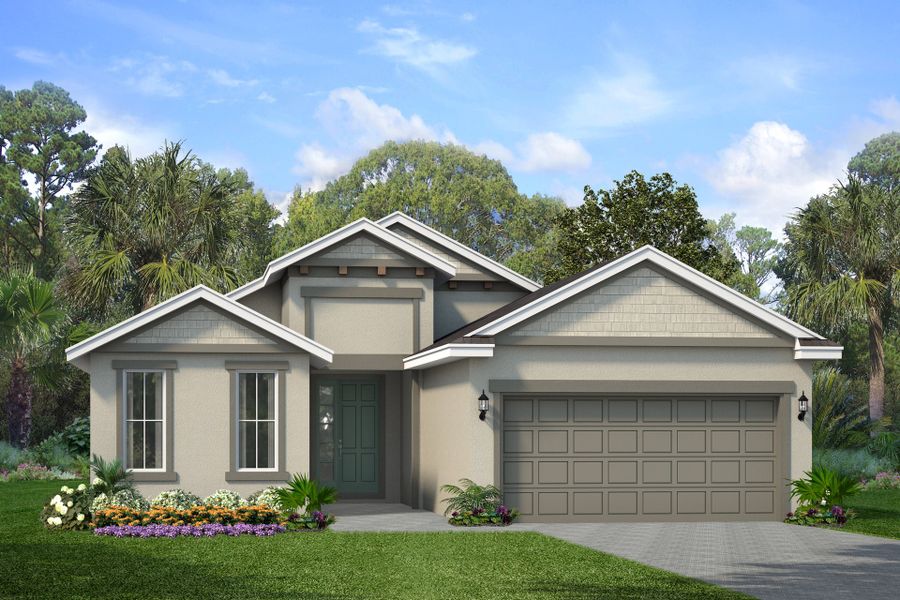 Representative exterior photo of a completed home built from the Augustine by Park Square Residential in Summerbrooke, Mount Dora, FL (Image 8).