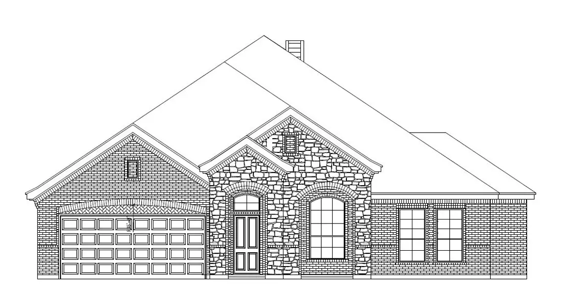 Front exterior of a new home in Arbor Oaks, Boyd, TX, highlighting curb appeal (Image 1). Front exterior of a new home in Arbor Oaks, Boyd, TX, highlighting curb appeal (Image 1).