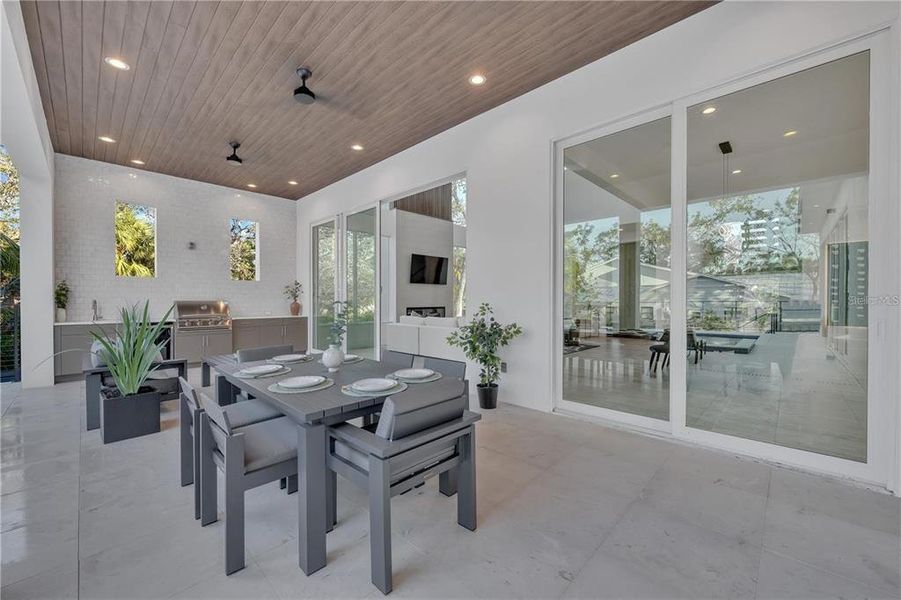 Exterior details and patio area of a home in , Sarasota (Image 32).