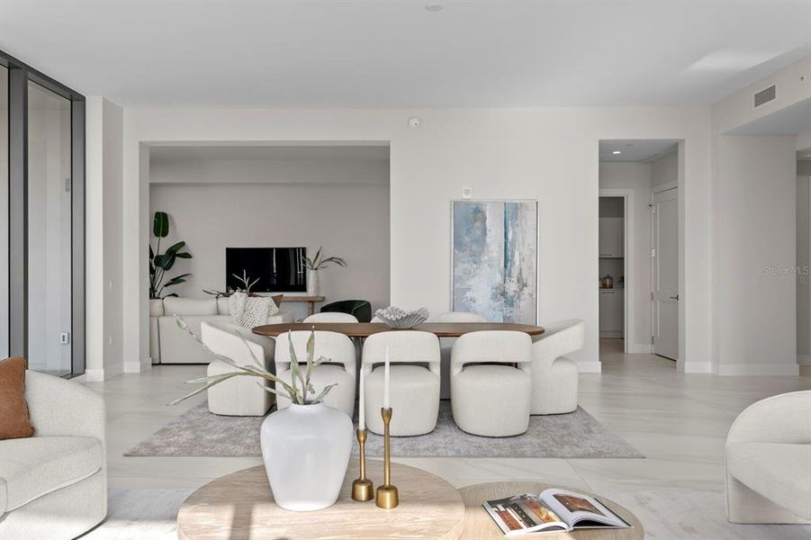 Furnished interior view inside a new home in , St. Petersburg (Image 8).