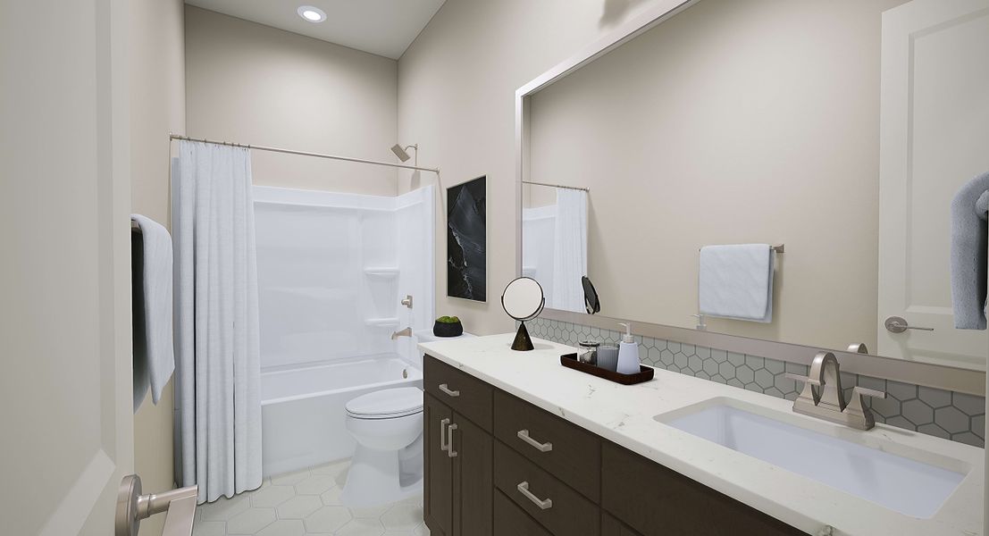 Representative furnished interior of a home built from the Calderwood Plan 4504 by Tri Pointe Homes in Terraza, San Tan Valley (Image 15).