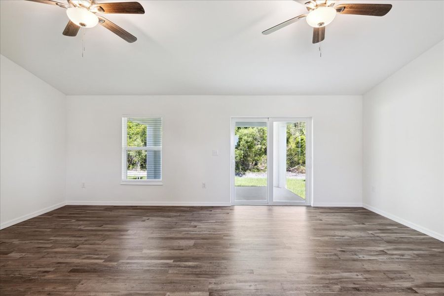Representative unfurnished interior of a home built from the The Seabreeze Cove by Sunlife Homes LLC in Cape Coral, Cape Coral (Image 11). Representative unfurnished interior of a home built from the The Seabreeze Cove by Sunlife Homes LLC in Cape Coral, Cape Coral (Image 11).