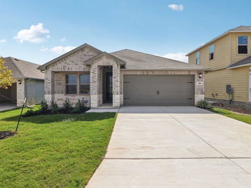 Front exterior the Callaghan floorplan at a Meritage Homes community.
