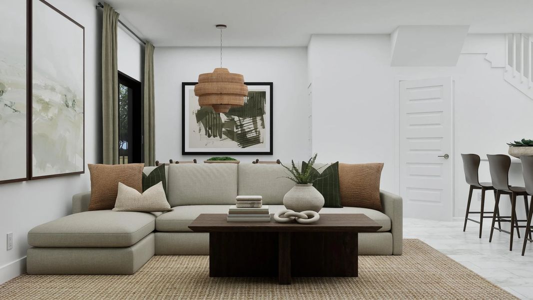 Great Room with furnishings Great Room with furnishings