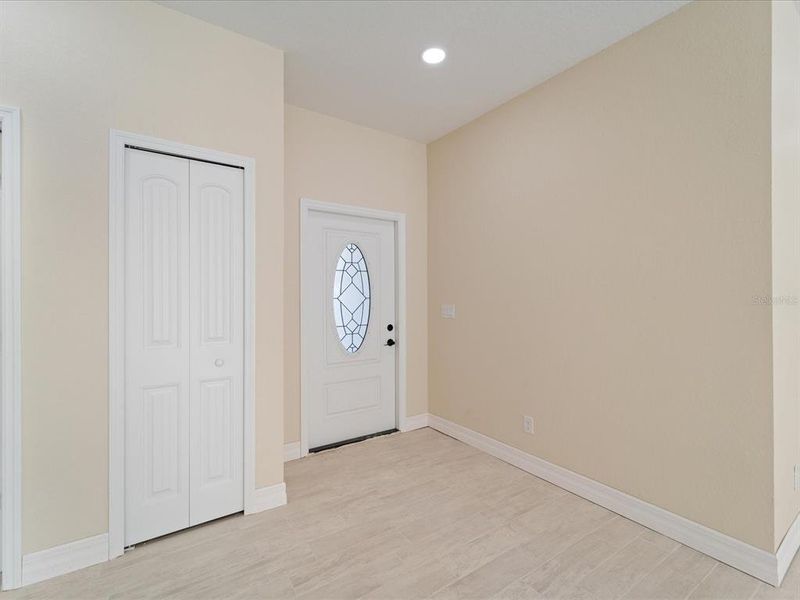 Foyer with storage closet Foyer with storage closet