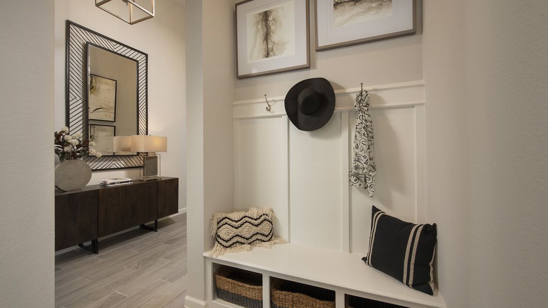 Furnished interior view inside a new home in Meridiana 50', Manvel (Image 9).