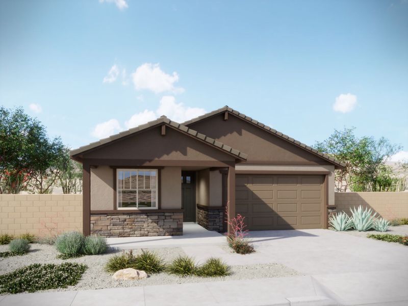 Representative exterior photo of a completed home built from the Copper by Mattamy Homes in Oasis At Rocking K, Vail, AZ (Image 21).