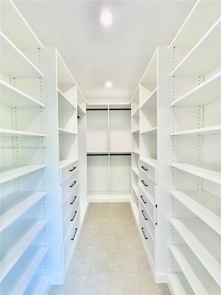 Master walk-in closet