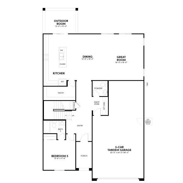 2D floor plan layout for the Heritage Phase 5a by Brookfield Residential in Highland Ridge at Alamar, Avondale, AZ (Image 4). 2D floor plan layout for the Heritage Phase 5a by Brookfield Residential in Highland Ridge at Alamar, Avondale, AZ (Image 4).