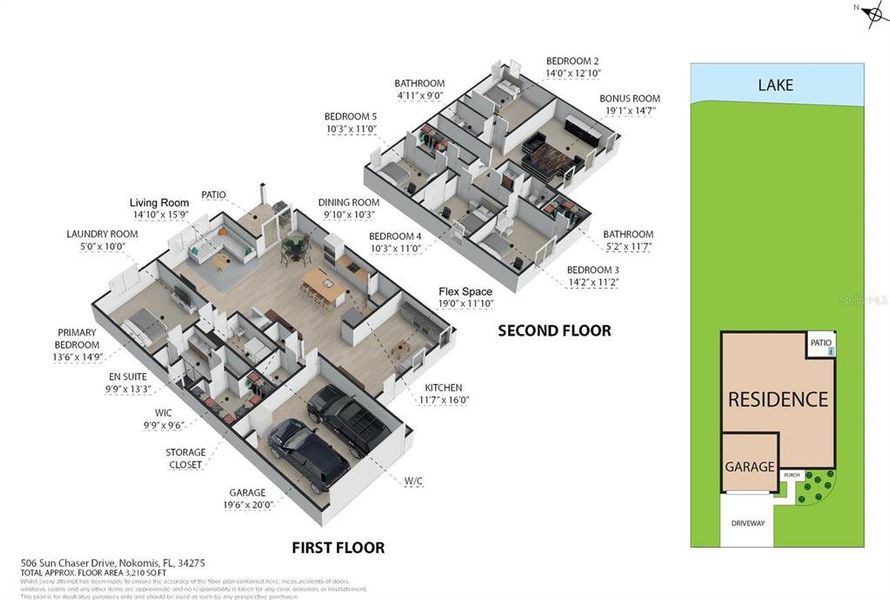 2D floor plan layout of this home in , Nokomis, FL (Image 5).
