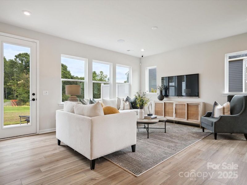 Great Room Featuring Gorgeous Bright Windows and 9' Ceilings.  *Model Photos | Actual Finishes, Structural Selections, and Orientation May Vary.