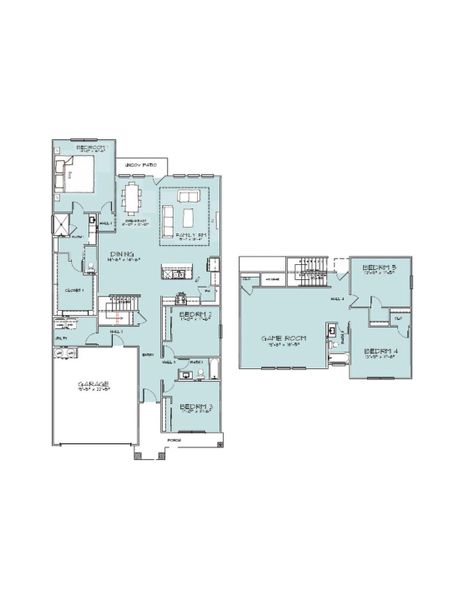 2D floor plan layout of this home in Hillside Village, Temple, TX (Image 3). 2D floor plan layout of this home in Hillside Village, Temple, TX (Image 3).